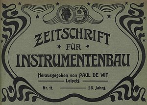 Titelvignette der Zeitschrift für Instrumentenbau