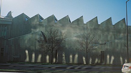 Licht und Schatten an der Fassade des Museums