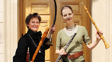 Johanne Braun und Frederique Brillouin mit ihren Oboen
