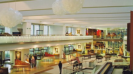 Ausstellungssaal des Musikinstrumenten-Museums