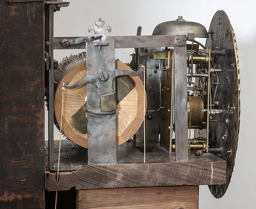 Mechanik einer Harfenuhr von J. C. Krüger Mechanik einer Harfenuhr von J. C. Krüger, Berlin, 1764
