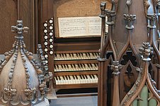 Detail der Orgel aus der Werkstatt von William & John Gray (Bath) für Bathwick, St. Mary's Church, um 1815-1820