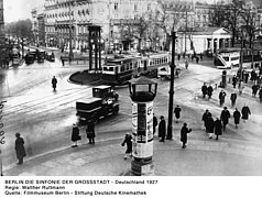 Foto aus dem Stummflm "Berlin. Sinfonie der Großstadt" von 1927