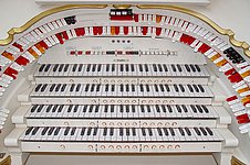 Spieltisch der Mighty Wurlitzer-Theaterorgel