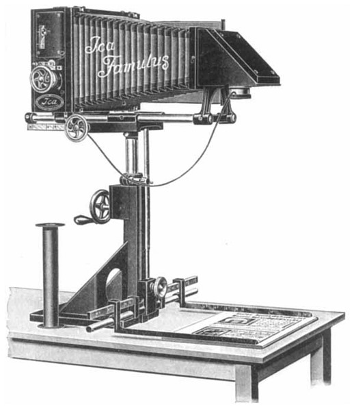 Reproduktionskamera Famulus, System Heinrich Jantsch, gebaut von den Ica- Kamerawerken A.-G., Dresden