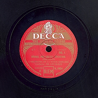 Etikett der Schallplatte Decca K 1854