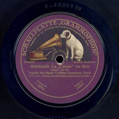 Etikett der Normalrillen-Schallplatte Grammophon 3-40501 (18654 L)