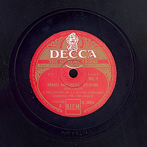 Etikett einer Schallplatte