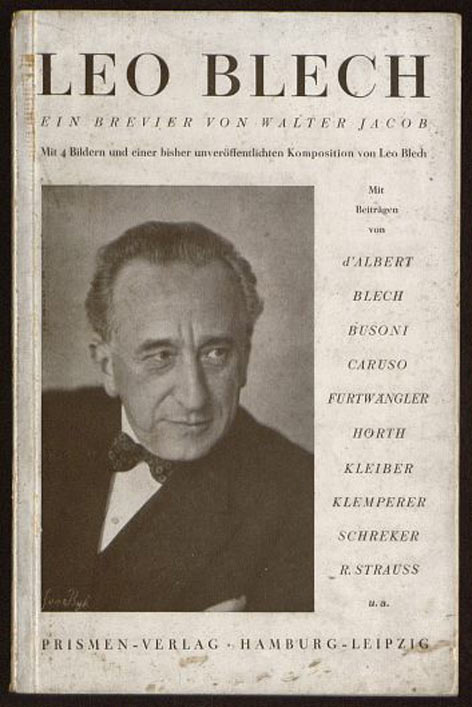 Umschlag mit Bild von Leo Blech