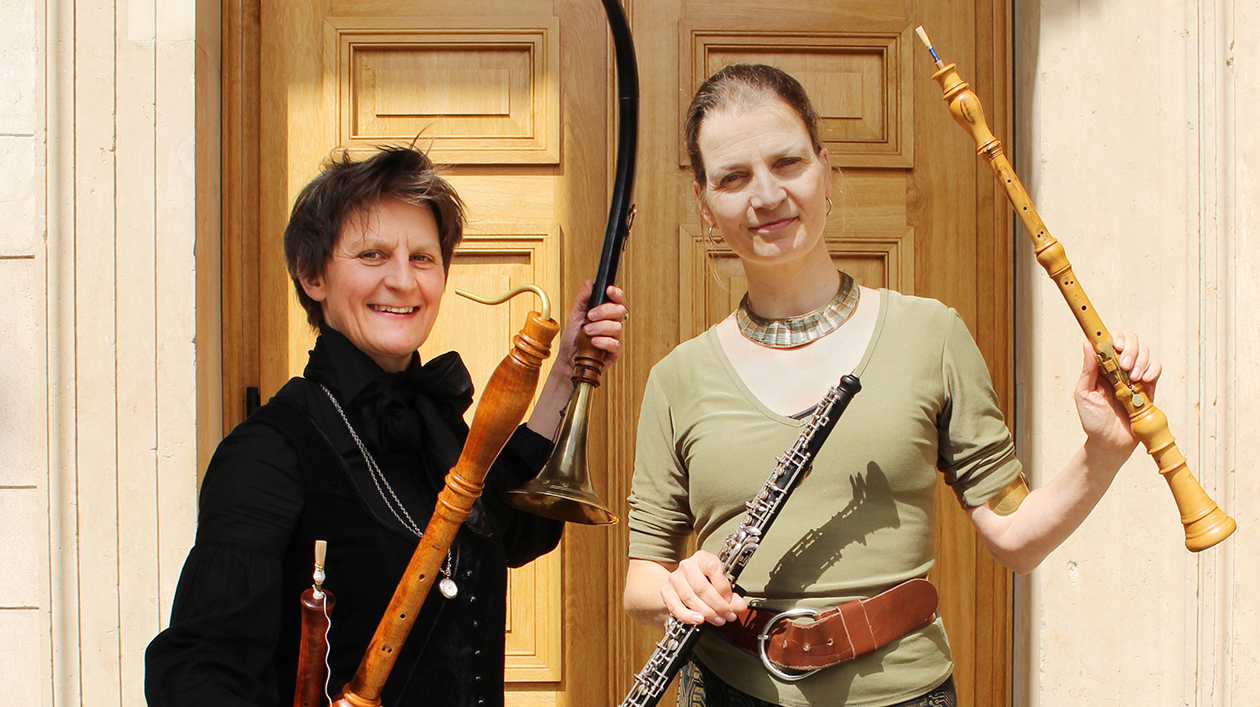 Frederique Brillouin und Johanne Braun. Foto: Künstlerpromo Johanne Braun und Frederique Brillouin mit ihren Oboen
