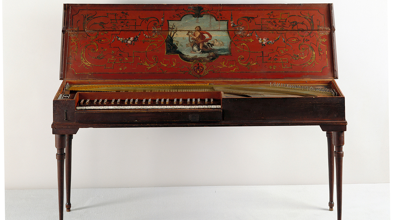 Gebundenes Clavichord von Hieronymus Albrecht Hass (Hamburg, 1728). Foto: Antonia Weiße Gebundenes Clavichord, gebaut von Hieronymus Albrecht Hass