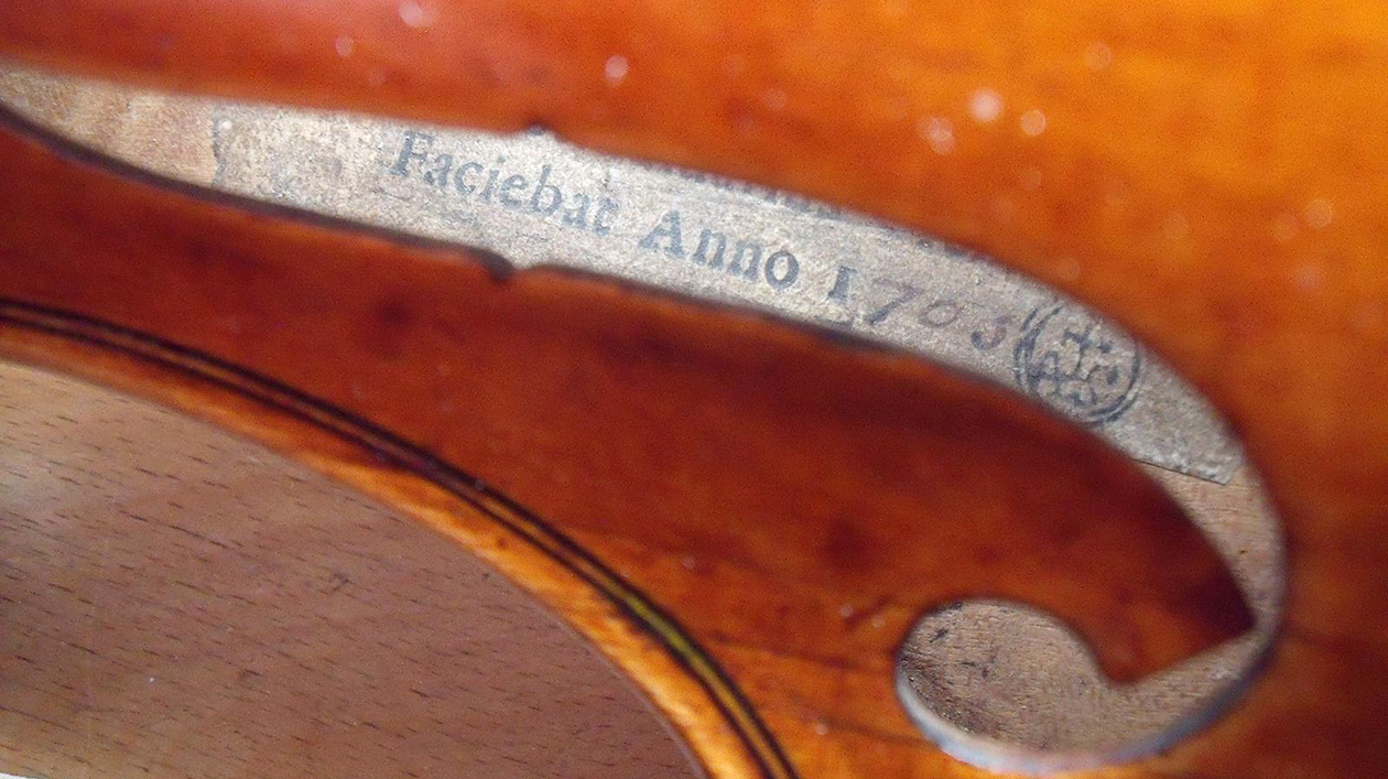 Zettel Stradivari Namenszettel Antonio Stradivaris
