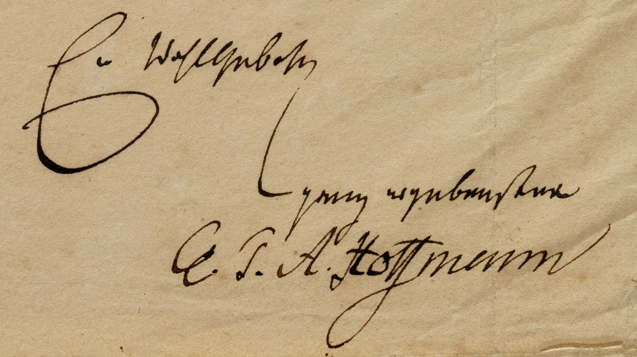 Signatur von E.T.A. Hoffmann