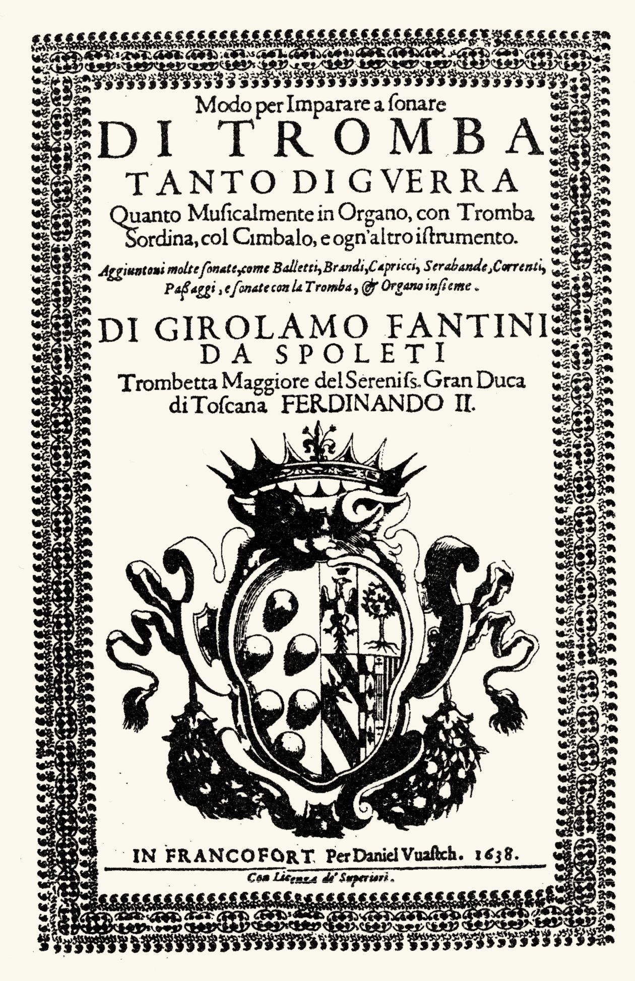 Abbildung Titelblatt Girolamo Fantini, Di Tromba Tanto Di Guerra