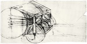 Abbildung von Leonardo da Vinci: Eine automatische Trommel