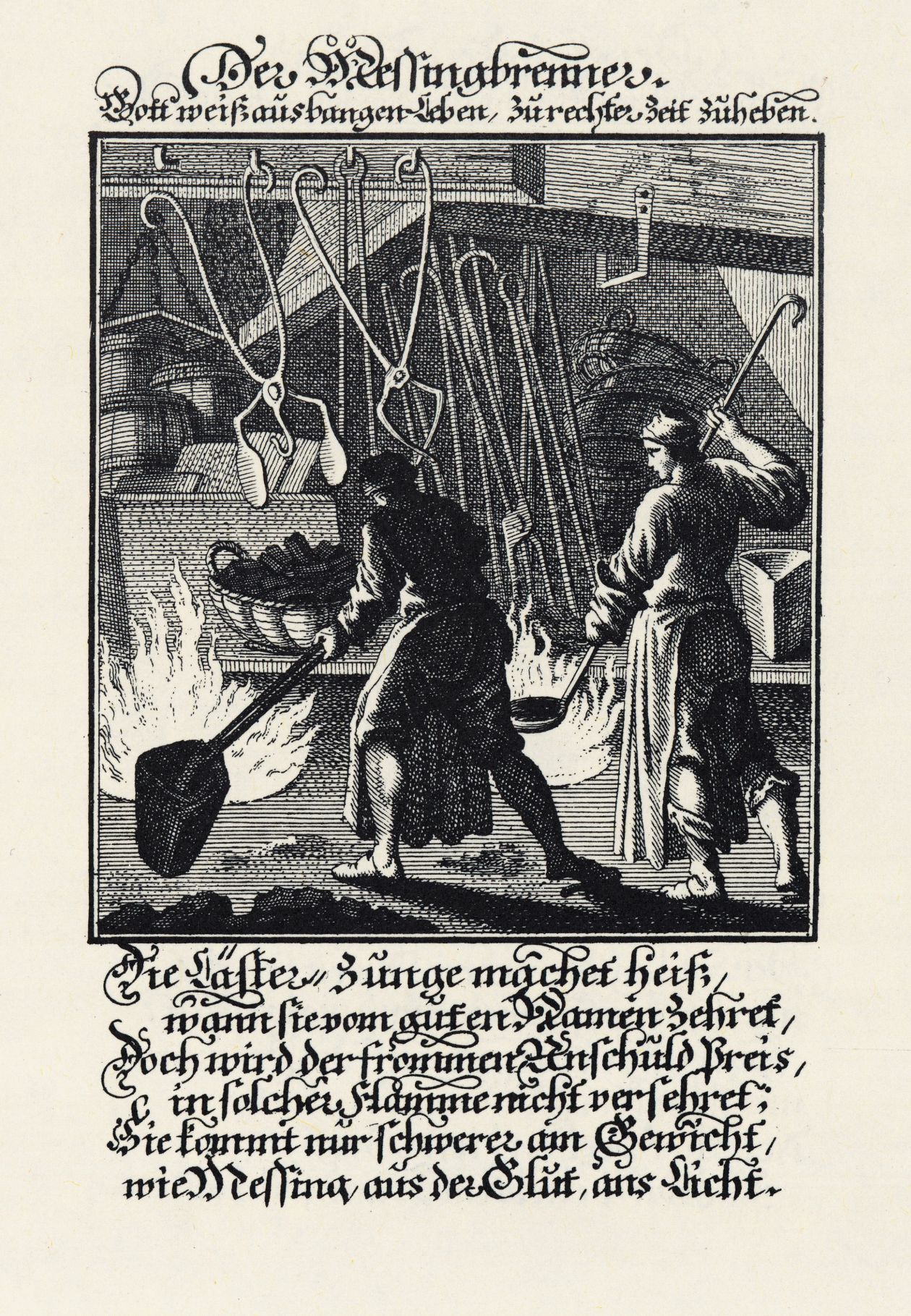 Abbildung eines Messingbrenners (Christoph Weigel, 1698)