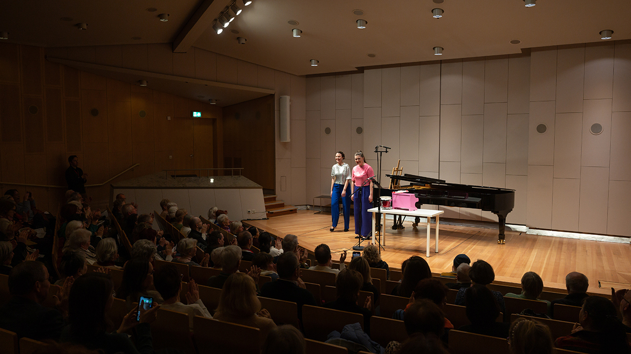 Duo Felsberga & Eckhaut beim "Jour Fixe" im Curt-Sachs-Saal, Januar 2025. Foto: Peter Adamik